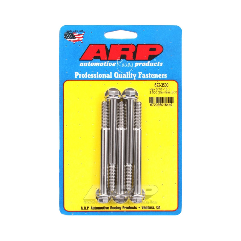 Șuruburi și piulițe universale ARP 5/16-18 – Șuruburi hexagonale din oțel inoxidabil x5 - ARP-622-3500 - 622-3500 - 3666618192130